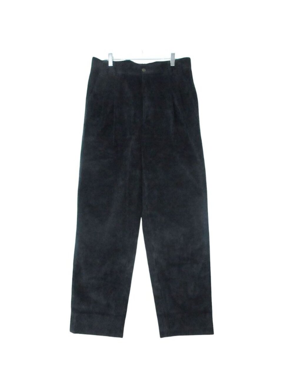 Versace Gianni Pants Corduroy Gurkha Logo Button Black